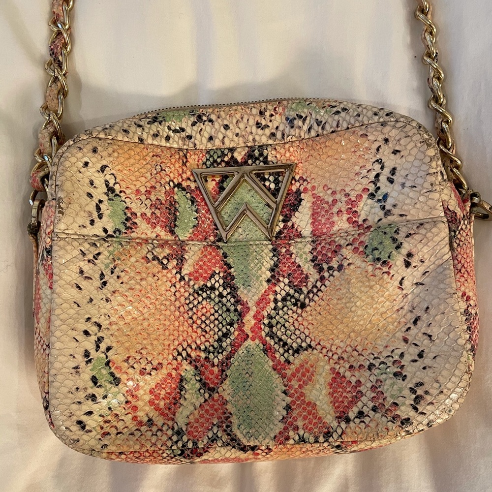 Kelly Wynn snakeskin purse